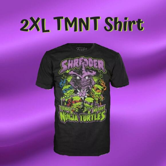 TMNT Teenage Mutant Ninja Turtles Shredder Funko Pop T-Shirt Size 2XL - Picture 1 of 7